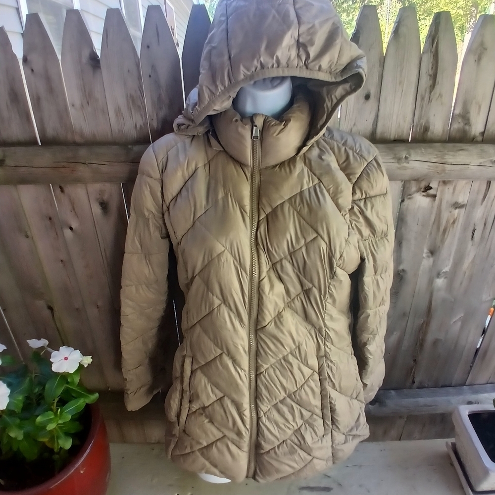 Down Jacket London Fog Womens S Lightweight Hooded Champagne